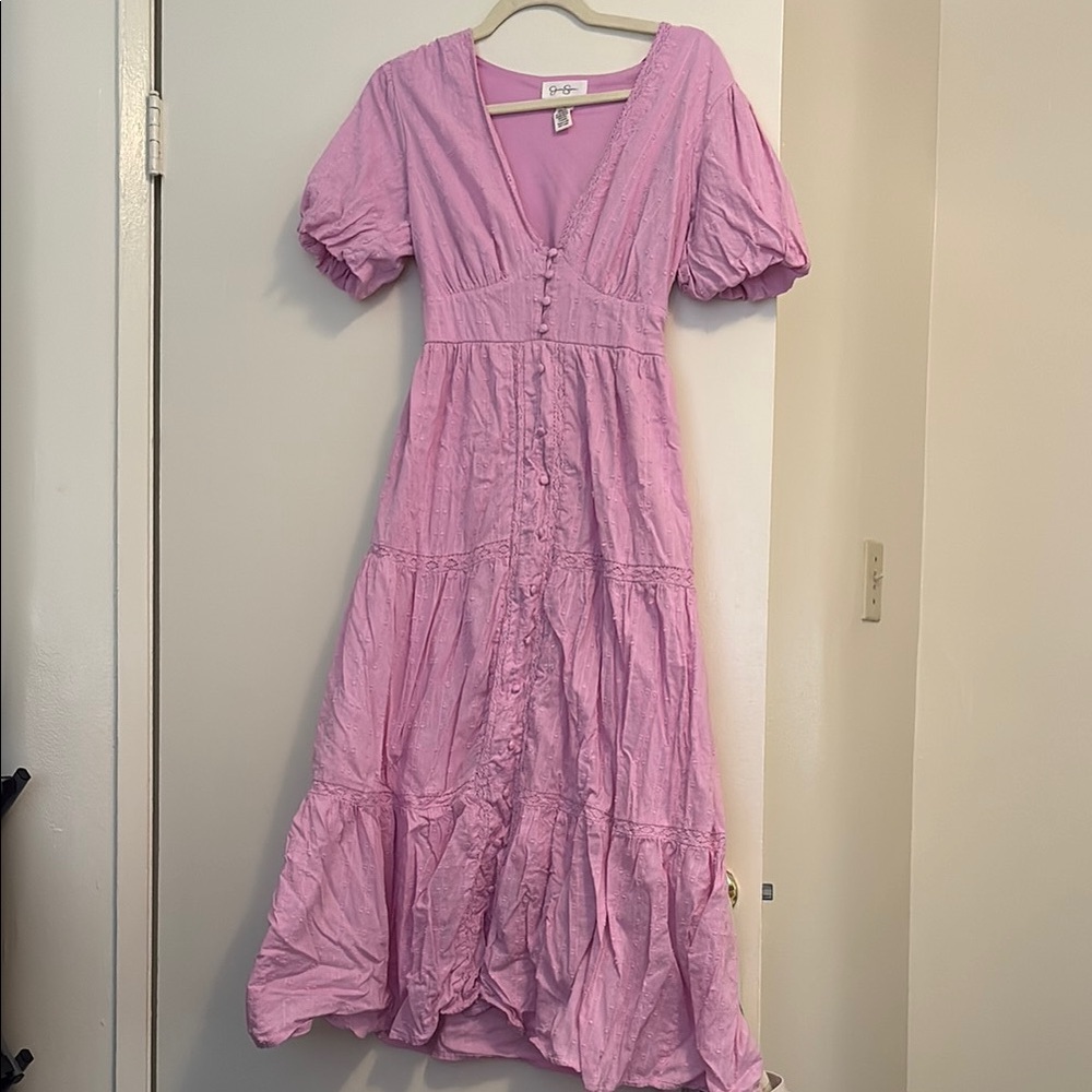 Elegant Pink Midi Dress